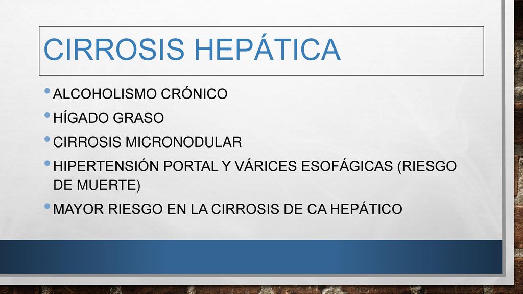 Várices esofágicas del hígado graso